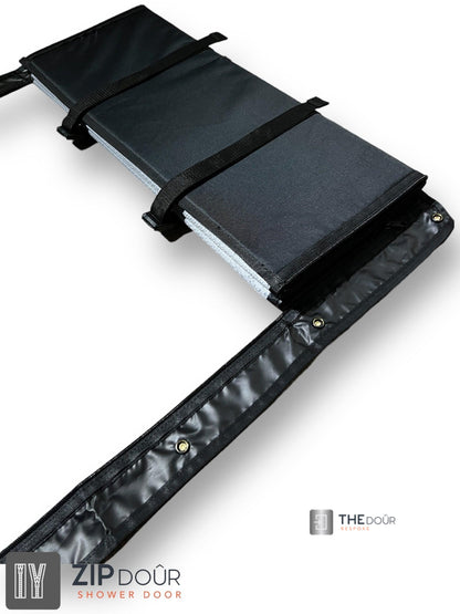 ZIPdoûr Shower Door 4x4 Camper Van / RV - Double Insulated Zip Close in Various Sizes