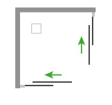 SAFEdour (ZERO Glass) Safe Double Sliding Corner Shower Enclosure for Homes, Public Spaces, Campervans & Motorhomes