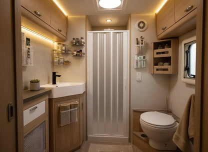 FLEXdoûr Zero-Glass Safe PVC Folding Shower Door | Side Opening, 1850mm Height, Various Widths THEdoûr Bespoke