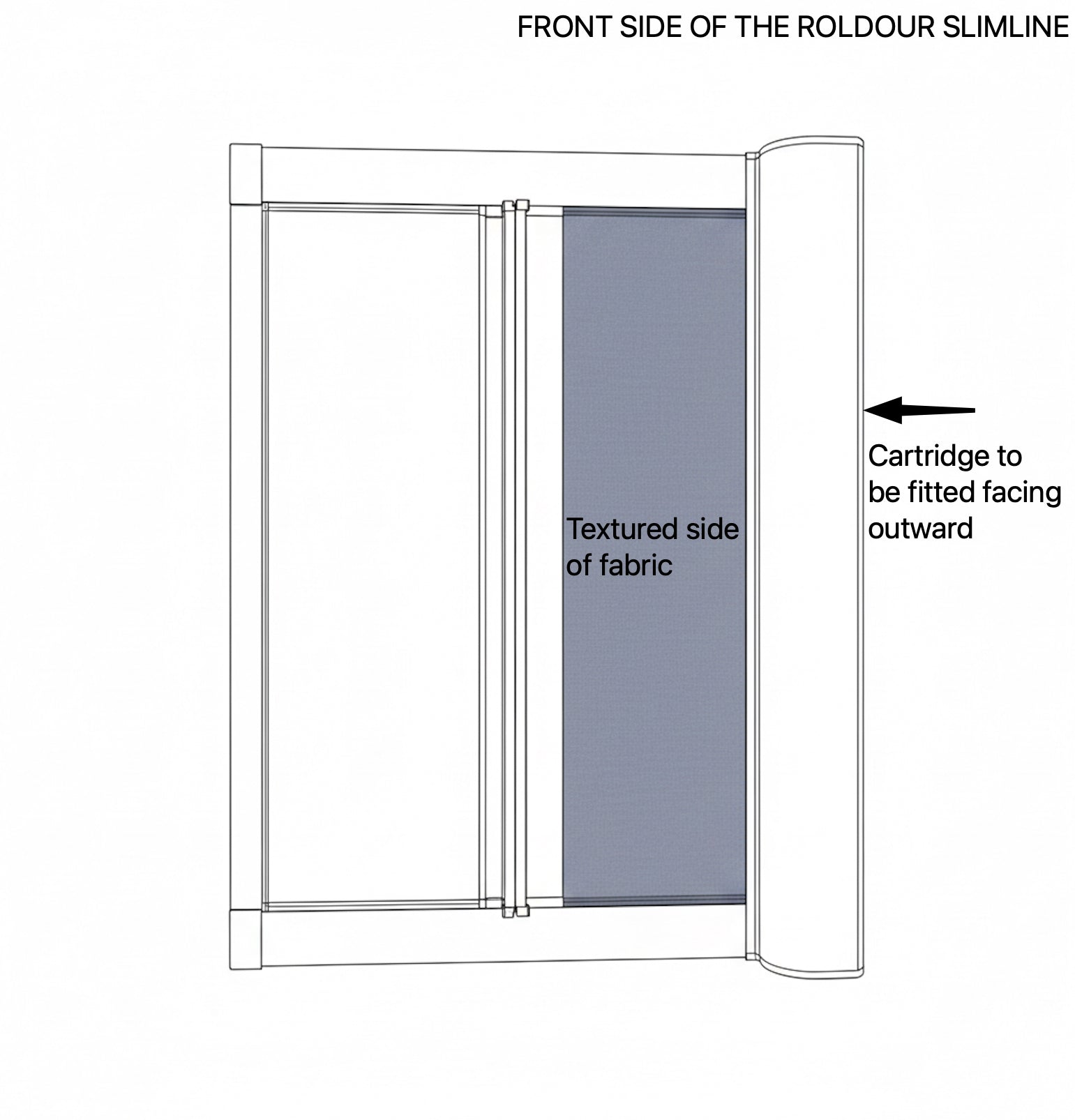 ROLdour Slimline Horizontal 400mm up to 1500mm Tall x 400mm up to 1000mm Wide, Retractable Roller Blackout or Mosquito Net Blinds Custom Made to Measure