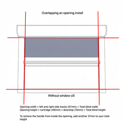 ROLdour Slimline Vertical 400mm up to 1500mm Wide x 400mm up to 1000mm tall, Retractable Roller Blackout or Mosquito Net Blinds Custom Made to Measure