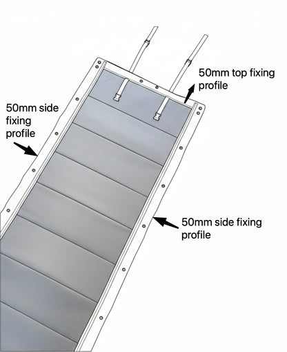 ZIPdoûr Shower Door 4x4 Camper Van / RV - Double Insulated Zip Close in Various Sizes