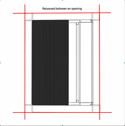 ROLdour Gloss Black Intrekbare waterdichte camper, RV Douchedeur kit Tambour Alternative