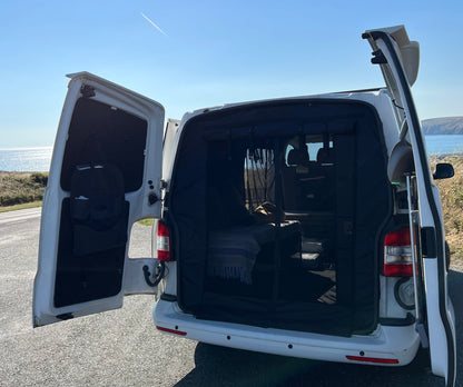 A GRADE / RETURN AS NEW) SWB VANdoûr Universal Campervan 4 in 1 Mosquito + Fly Net + Waterproof / Privacy Layer, to fit either side or rear.
