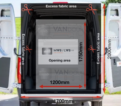 A GRADE / RETURN AS NEW VANdoûr Universal Campervan 4 in 1 Mosquito / Fly Net + Privacy Layer Med/Large