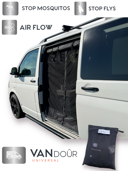 A GRADE / RETURN AS NEW VANdoûr Universal Campervan 4 in 1 Mosquito / Fly Net + Privacy Layer Med/Large