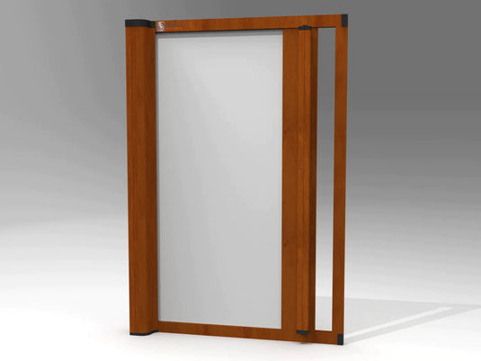 Sale ROLdoûr Golden Oak colour Frame, Cream Fabric Fabric 2000mm x 1000mm (you can reduce width) Option A