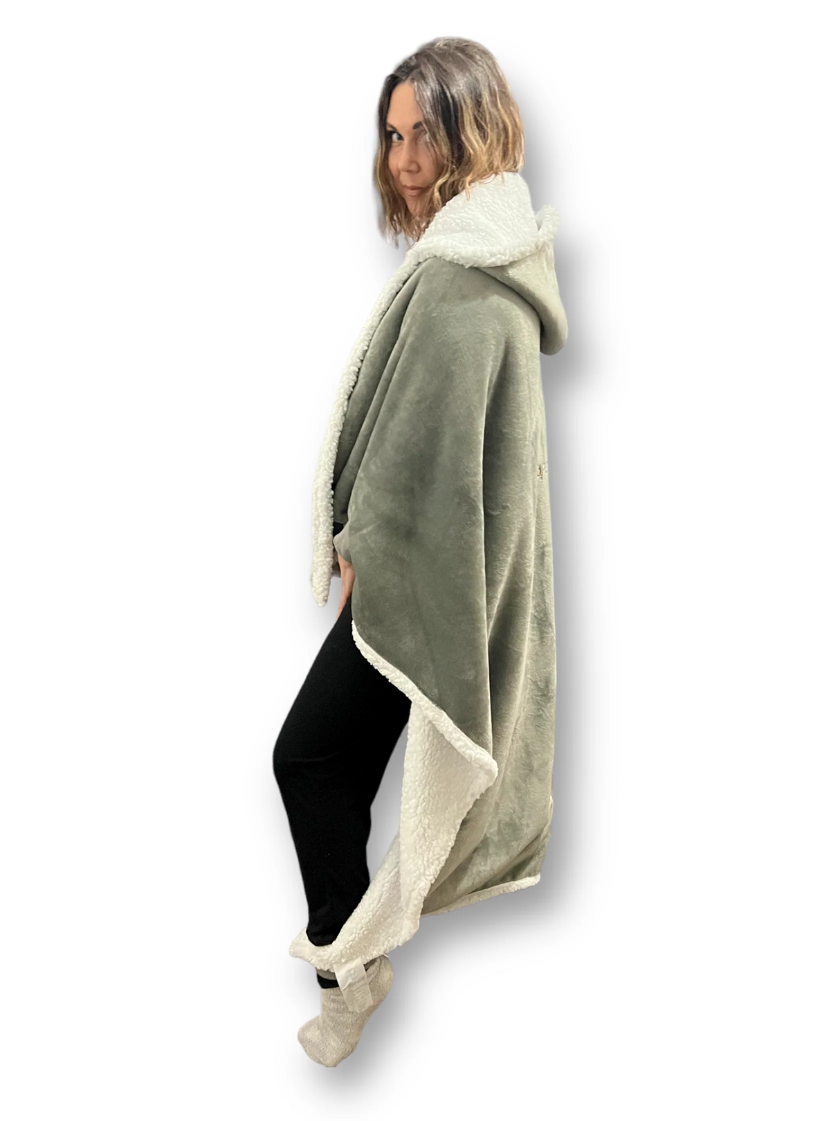 CwtchCape Camper Sherpa Fleece Hoodie Walkie Blanket Adult 1 size fits all - 4 Colours