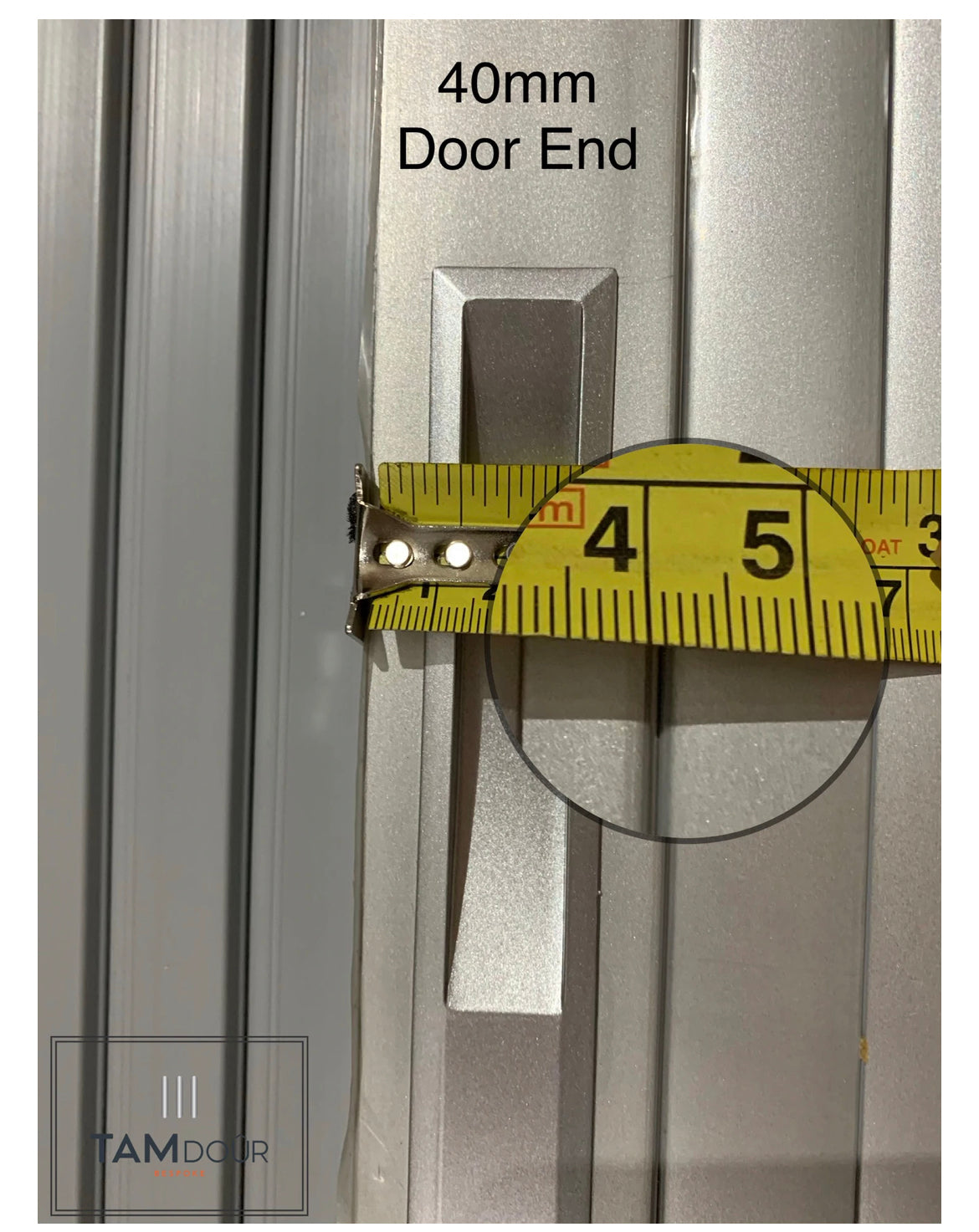 Sale TAMdoûr Tambour Door Silver Door & Silver Handle total height inc Track 1740mm x 540mm With FLEX TRACK upgrade