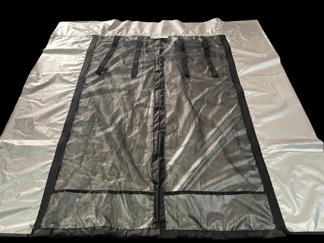 A GRADE / RETURN AS NEW) SWB VANdoûr Universal Campervan 4 in 1 Mosquito + Fly Net + Waterproof / Privacy Layer, to fit either side or rear.