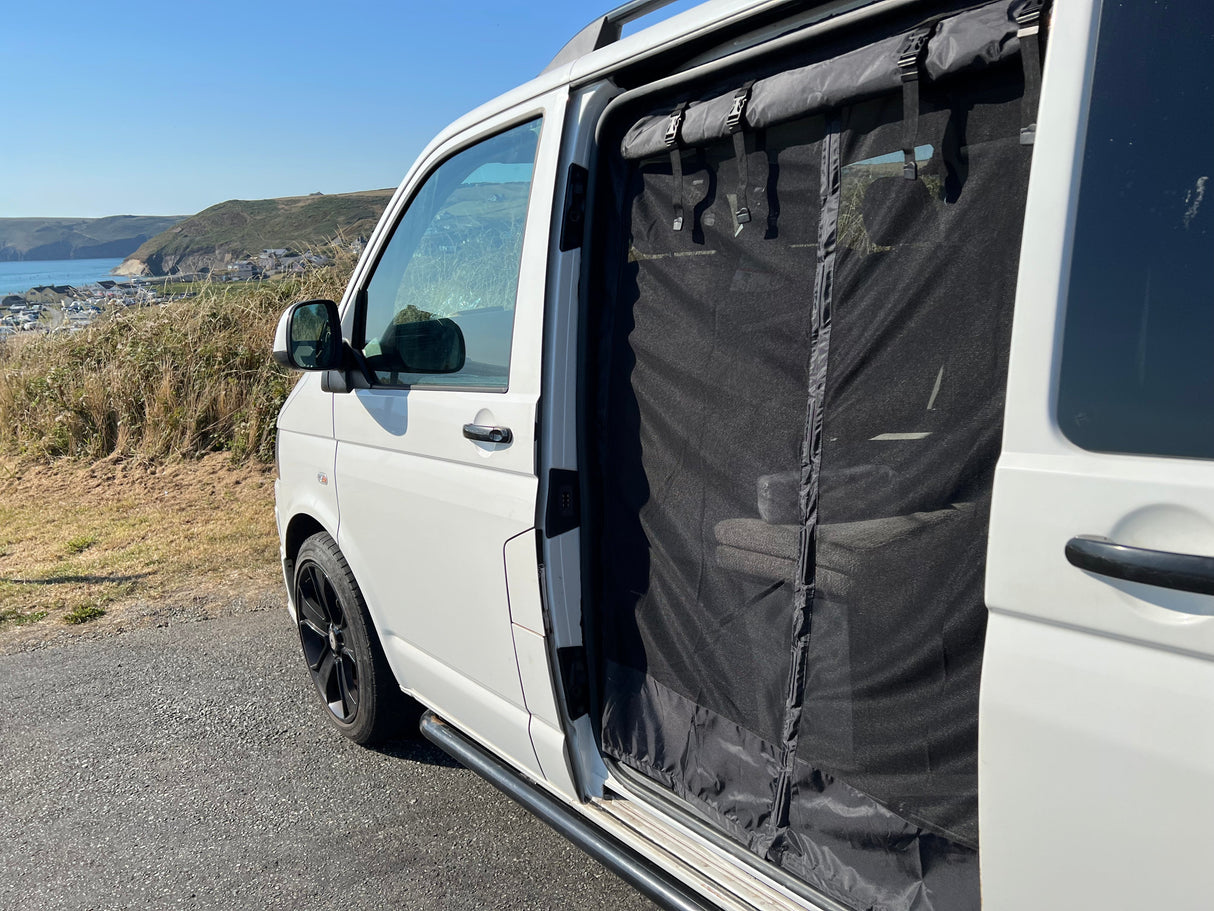 A GRADE / RETURN AS NEW) SWB VANdoûr Universal Campervan 4 in 1 Mosquito + Fly Net + Waterproof / Privacy Layer, to fit either side or rear.