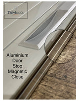 Sale TAMdoûr Tambour Door Silver Door & Silver Handle total height inc Track 1740mm x 540mm With FLEX TRACK upgrade