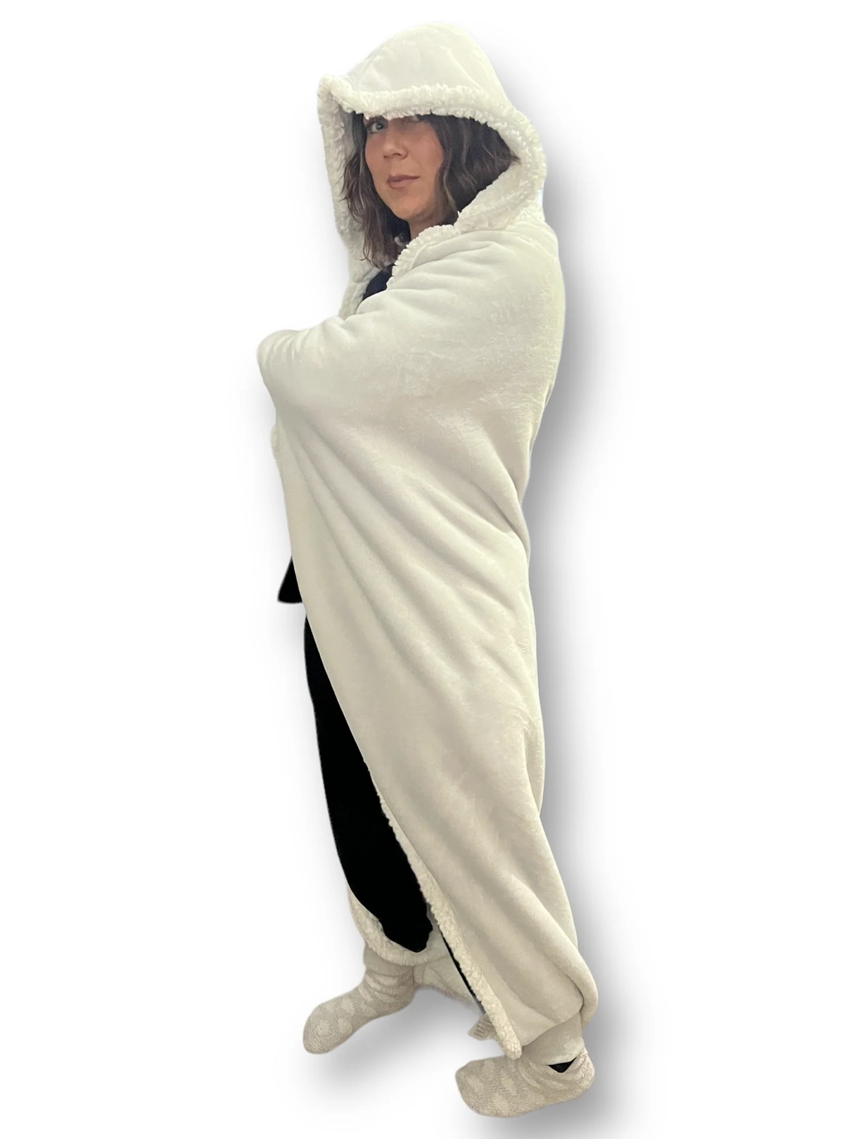 CwtchCape Camper Sherpa Fleece Hoodie Walkie Blanket Adult 1 size fits all - 4 Colours