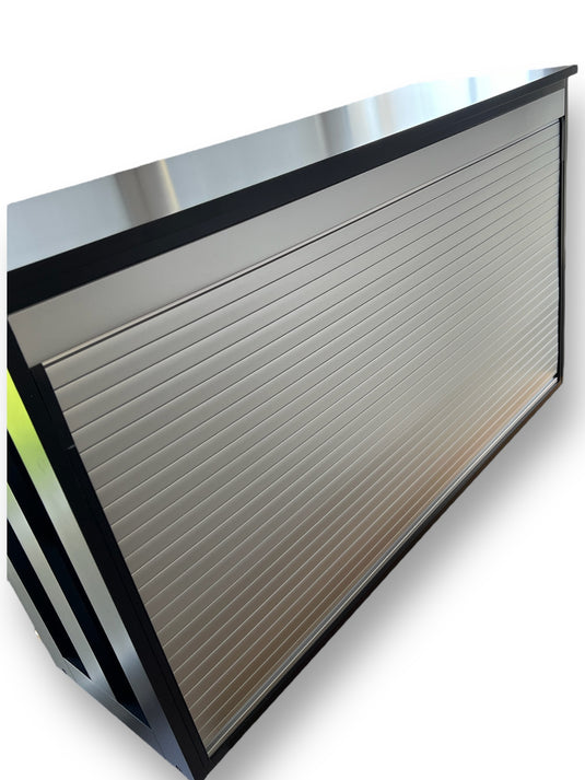 TAMdoûr Universal - Easy Cut Tambour Vertical or Horizontal Sliding Door kits, Covering 1000mm x 1000mm Area. make up 1 - 3 doors with our Track, & Spirals kits, Flush Magentic Close.