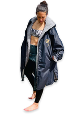 GF Large Dry Beach Changing Robe, Sherpa Fleece Lining - Waterproof, Windproof Oversized Coat - Swimming - Water-sports