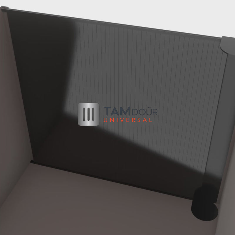 Load and play video in Gallery viewer, TAMdoûr Universal - Easy Cut Tambour Vertical or Horizontal Sliding Door kits, Covering 1000mm x 1000mm Area. make up 1 - 3 doors with our Track, &amp; Spirals kits, Flush Magentic Close.
