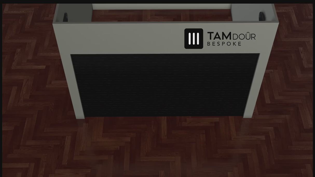 Vertical Slide Tambour Door Black kit - 1000mm up to 1600mm tall Options