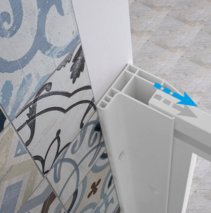 SAFEdour (ZERO Glass) Safe Double Sliding Corner Shower Enclosure for Homes, Public Spaces, Campervans & Motorhomes