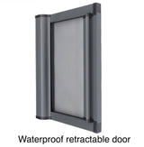 ROLdour Single Retractable door kit - Gloss White frame-TAMdour-Dark grey,door,Drak grey,retractable dark grey door,ROLdour,shower,shower door