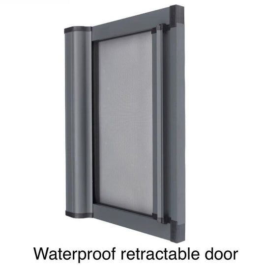 ROLdour Single Retractable door kit - Imitation steel frame-TAMdour-Dark grey,door,Drak grey,retractable dark grey door,ROLdour,shower,shower door