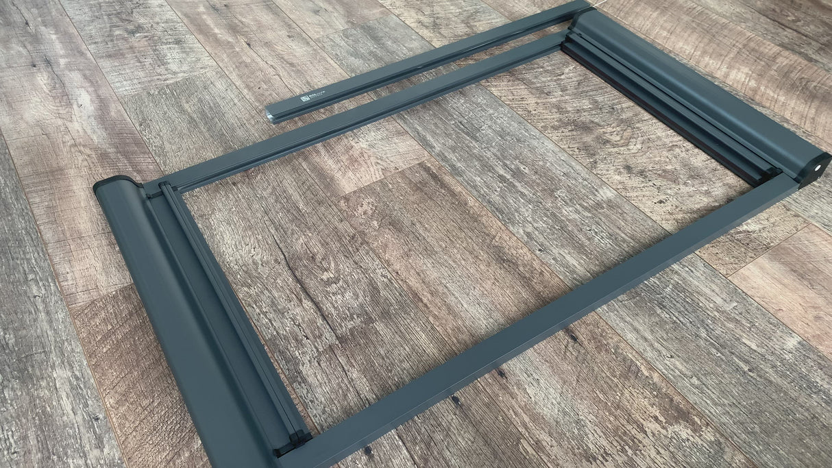 ROLdour Duo Screen Retractable door kit - Light Grey frame 1000mm up to 2000mm tall options