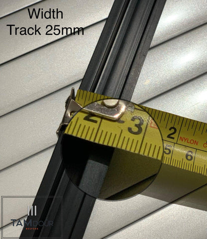 Tambour Silver Door kit - Sliver handle 1500mm to 2000mm tall options