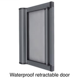 ROLdour Duo Screen Retractable door kit - Black frame 1000mm up to 2000mm tall options-TAMdour-Dark grey,door,Drak grey,duo screen,retractable dark grey door,ROLdour,shower,shower door