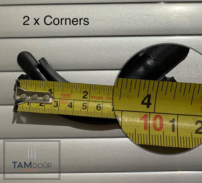Tambour Silver Door kit - Black handle 1500mm to 2000mm tall options-TAMdour-Black door,door,medium size door,shower,shower door,silver door,silver door black door,Tambour door,Tambour shower door