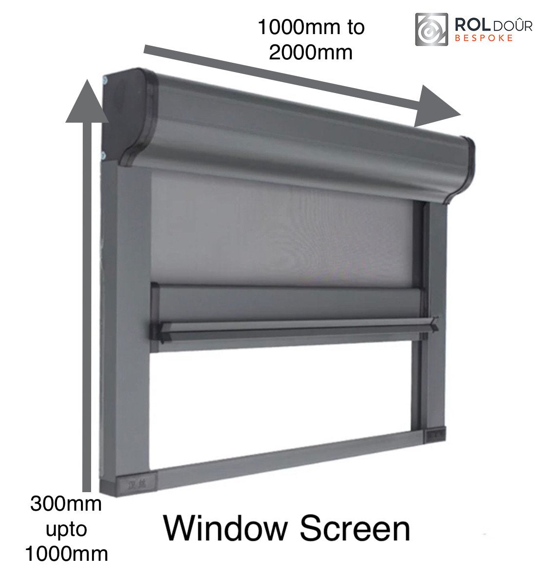 ROLdour Duo Screen Retractable door kit - Golden Oak frame 1000mm up to 2000mm tall options-TAMdour-door,duo screen,golden oak,retractable door,ROLdour,shower,shower door