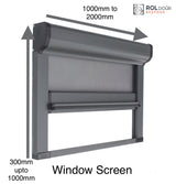 ROLdour Duo Screen Retractable door kit - Black frame 1000mm up to 2000mm tall options-TAMdour-Dark grey,door,Drak grey,duo screen,retractable dark grey door,ROLdour,shower,shower door