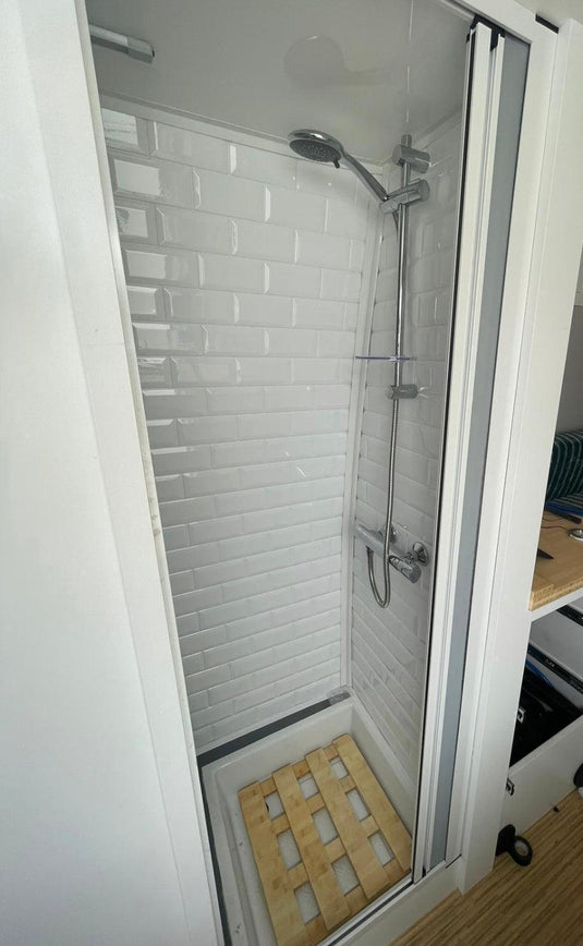 ROLdour Single Retractable door kit - Imitation steel frame-TAMdour-Dark grey,door,Drak grey,retractable dark grey door,ROLdour,shower,shower door