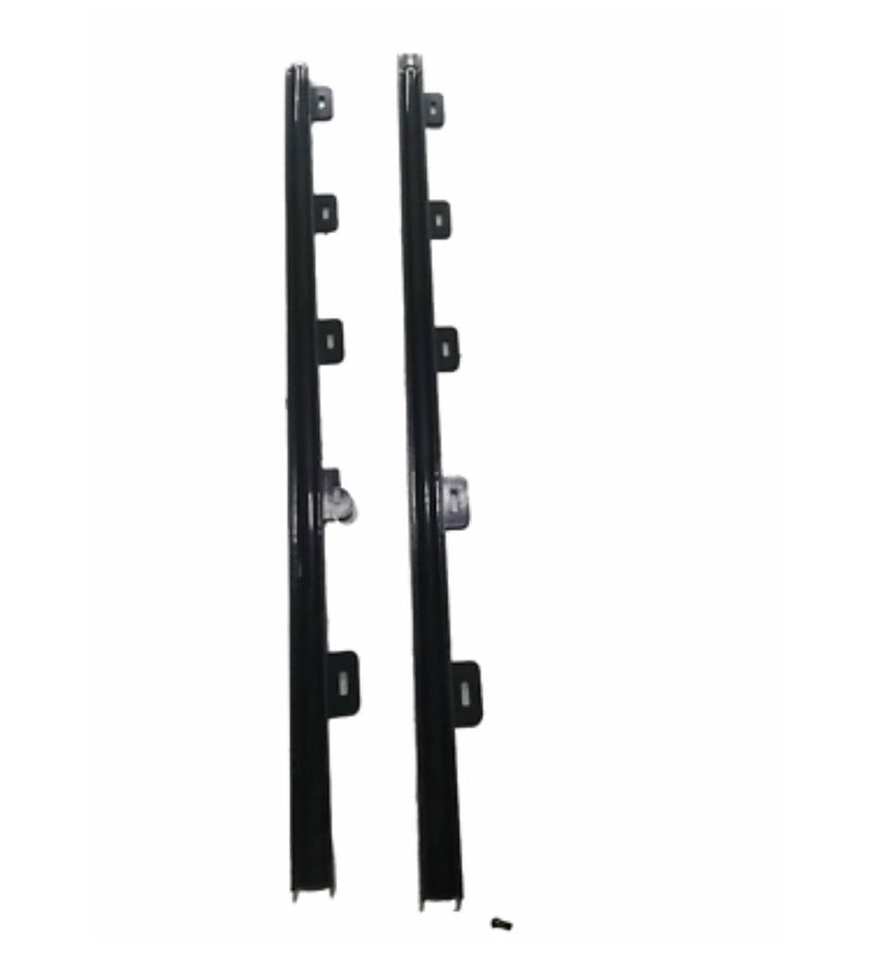 Load image into Gallery viewer, Horizontal Slide Tambour Door Silver kit - 1000mm up to 1600mm tall Spiral track-TAMdour-Black door,Black door black handle,black door white handle,black door with silver handle,Black door with white handle,cupboard door,door,horizontal slide,kitchen door,shower,shower door,Tambour door,Tambour shower door
