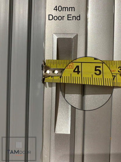 Tambour Silver Door kit - Black handle 1500mm to 2000mm tall options-TAMdour-Black door,door,medium size door,shower,shower door,silver door,silver door black door,Tambour door,Tambour shower door