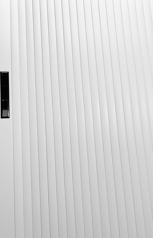 Tambour Door White Door kit - Black handle 1500mm to 2000mm tall options-TAMdour-Black door,door,shower,shower door,Tambour door,Tambour shower door,White door,white door with black handle