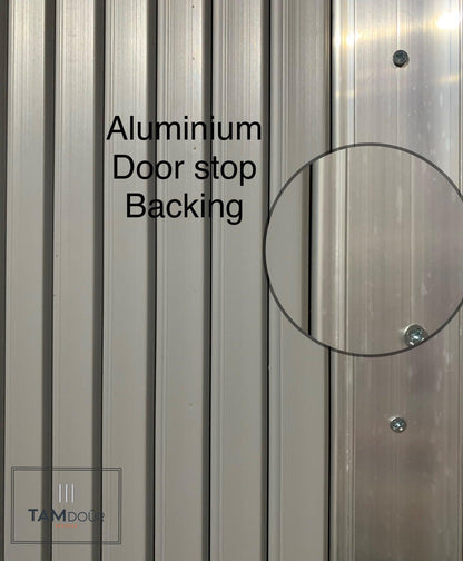Tambour Silver Door kit - Black handle 1500mm to 2000mm tall options-TAMdour-Black door,door,medium size door,shower,shower door,silver door,silver door black door,Tambour door,Tambour shower door