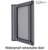 ROLdour Duo Screen Retractable door kit - Red Brown frame 1000mm up to 2000mm tall options-TAMdour-door,duo screen,Red brown,retractable door,ROLdour,shower,shower door