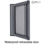 ROLdour Duo Screen Retractable door kit - Light Grey frame 1000mm up to 2000mm tall options-TAMdour-Dark grey,door,Drak grey,duo screen,retractable dark grey door,ROLdour,shower,shower door