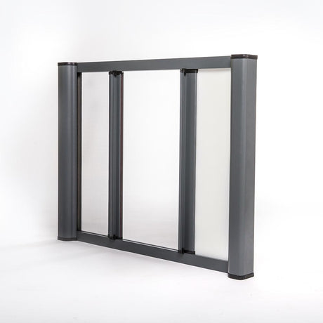 ROLdour Duo Screen Retractable door kit - Dark Grey frame 1000mm up to 2000mm tall options-TAMdour-Dark grey,door,Drak grey,duo screen,retractable dark grey door,ROLdour,shower,shower door