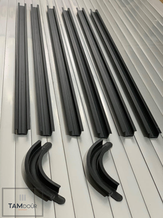 White door Kits - Silver handle from 1000mm  up to 1400mm tall