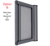 ROLdour Single Retractable door kit - Light Brown frame-TAMdour-Dark grey,door,Drak grey,retractable dark grey door,ROLdour,shower,shower door