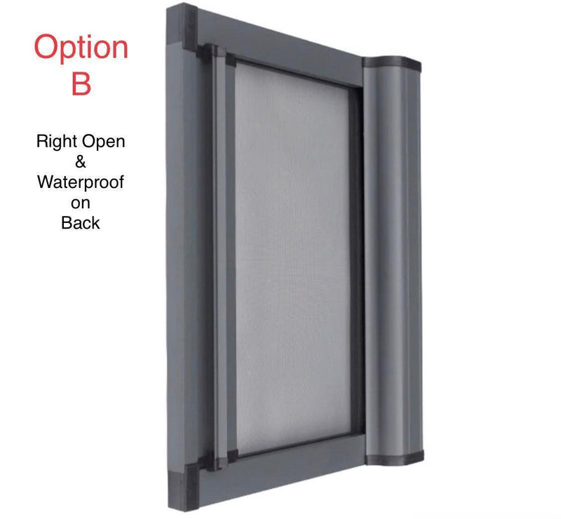 Load image into Gallery viewer, ROLdour Single Retractable door kit - Imitation steel frame-TAMdour-Dark grey,door,Drak grey,retractable dark grey door,ROLdour,shower,shower door
