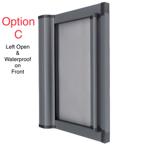 ROLdour Single Retractable door kit - Gloss Black frame-TAMdour-Dark grey,door,Drak grey,retractable dark grey door,ROLdour,shower,shower door