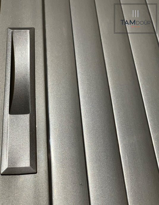 Tambour Silver Door kit - White handle 1500mm to 2000mm tall options-TAMdour-door,horizontal Slide,shower,shower door,silver door,silver door white handle,Tambour door,Tambour shower door