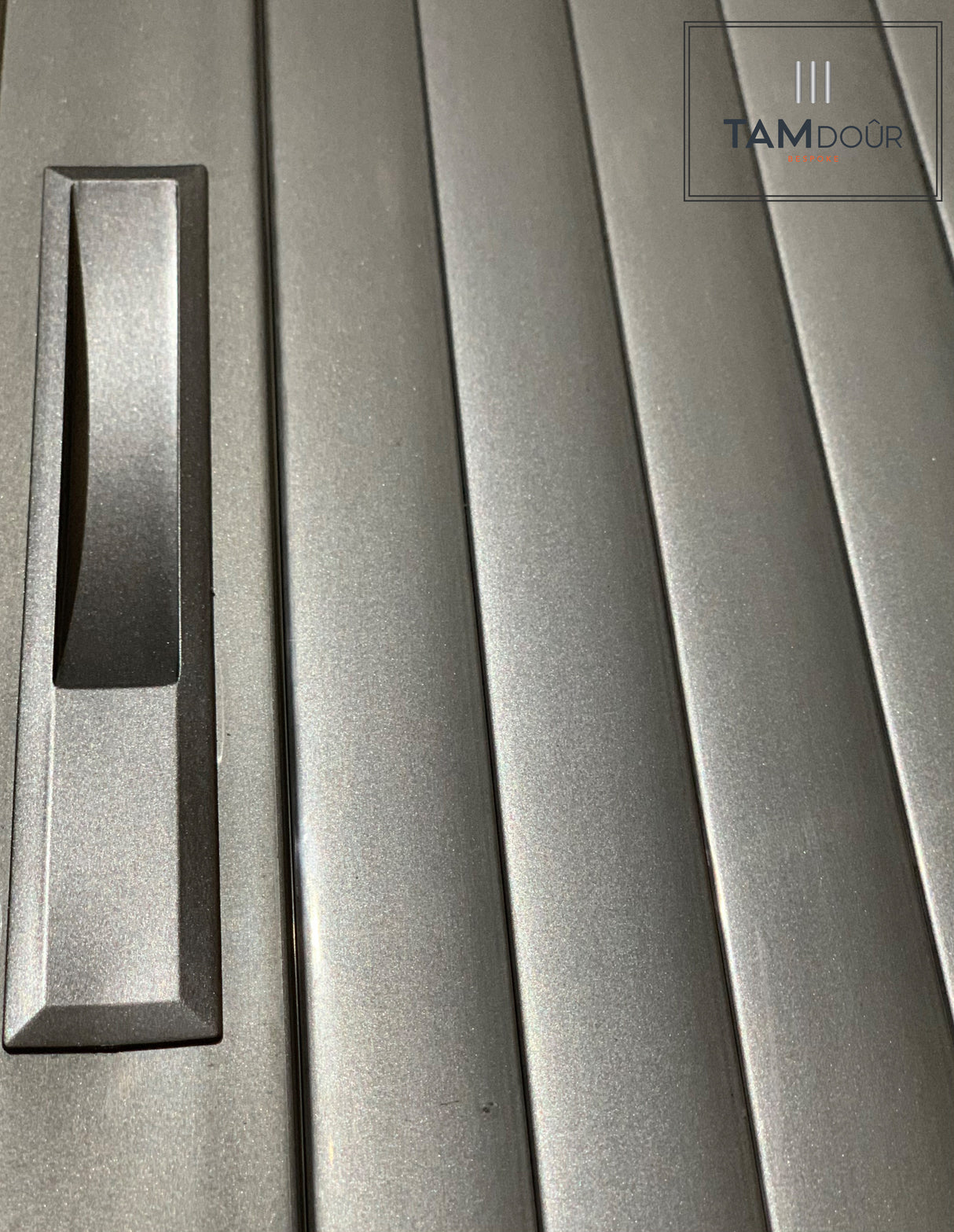 Tambour Silver Door kit - Black handle 1500mm to 2000mm tall options-TAMdour-Black door,door,medium size door,shower,shower door,silver door,silver door black door,Tambour door,Tambour shower door
