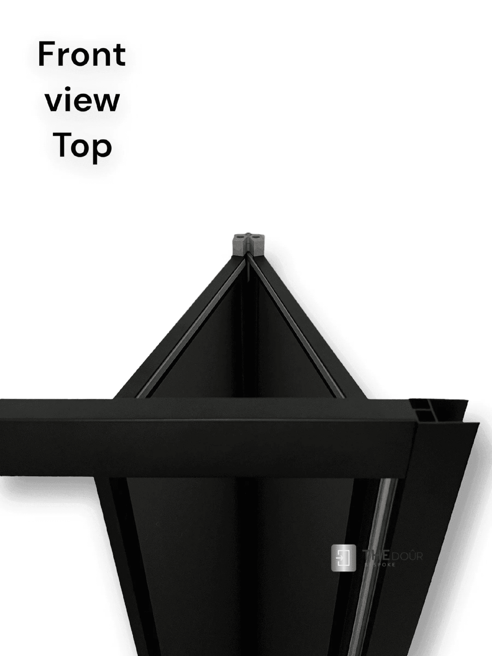 FOLdoûr Bi Fold Accordion Aluminium Frame Frosted Acrylic Shower Screen Door Designed for a Campervan