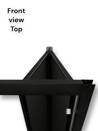 FOLdoûr Bi Fold Accordion Aluminium Frame Frosted Acrylic Shower Screen Door Designed for a Campervan