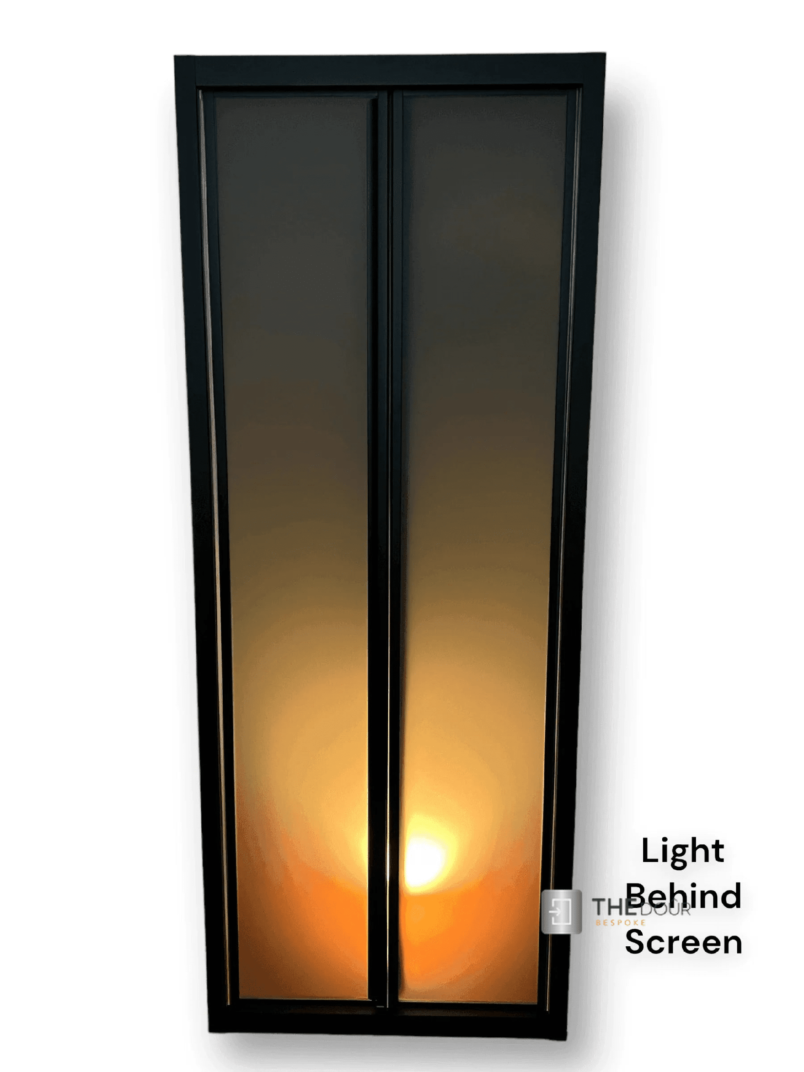 Black FOLdoûr Bi Fold Accordion Aluminium Frame Black Frosted Acrylic Shower Screen Door Designed for a Campervan - THEdoûr Bespoke 