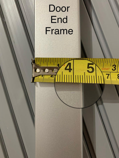 White door Kits - Silver handle from 1000mm  up to 1400mm tall