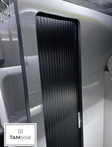 Tambour Door Black Door kit - Black handle 1500mm up to 2000mm tall options