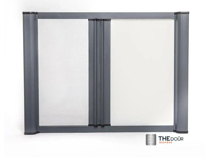 ROLdour Duo Screen Retractable door kit - Dark Brown frame 1000mm up to 2000mm tall options-TAMdour-Dark brown,door,duo screen,retractable door,retractable Roller door,ROLdour,shower,shower door